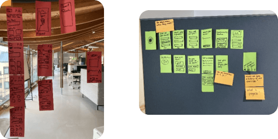 Tilda Design sprint ideas post-its