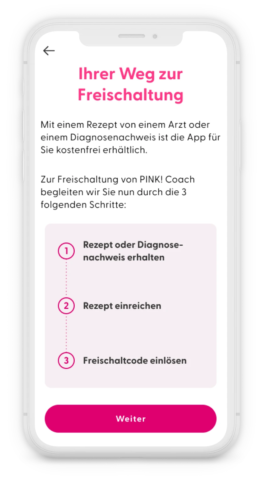 Pink Rezept Service Weg zur Freischaltung Gesetzlich-versichert